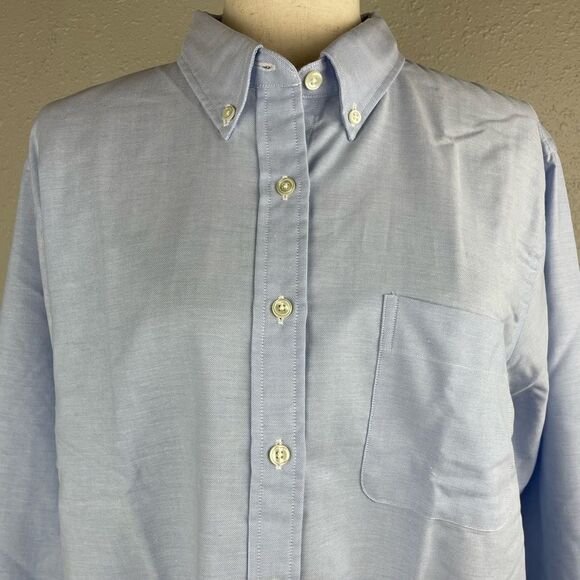 NWOT Lands End Blue Button Down Shirt Size 18 - Picture 2 of 8